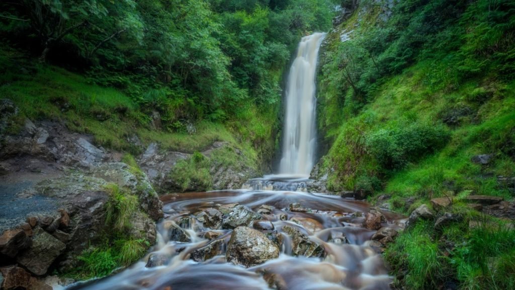 Glenevin waterfall in donegal