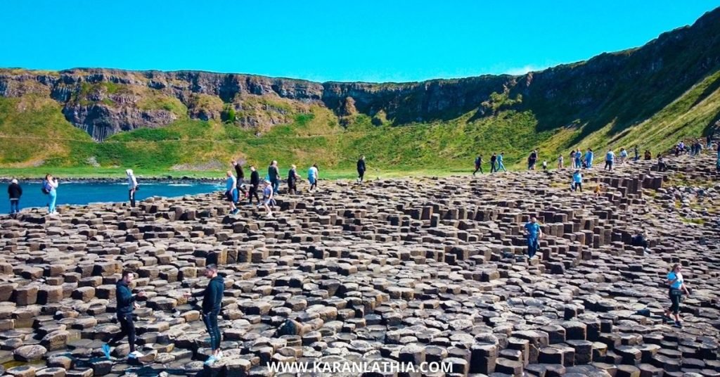 View of Giant's Causeway on a clear day