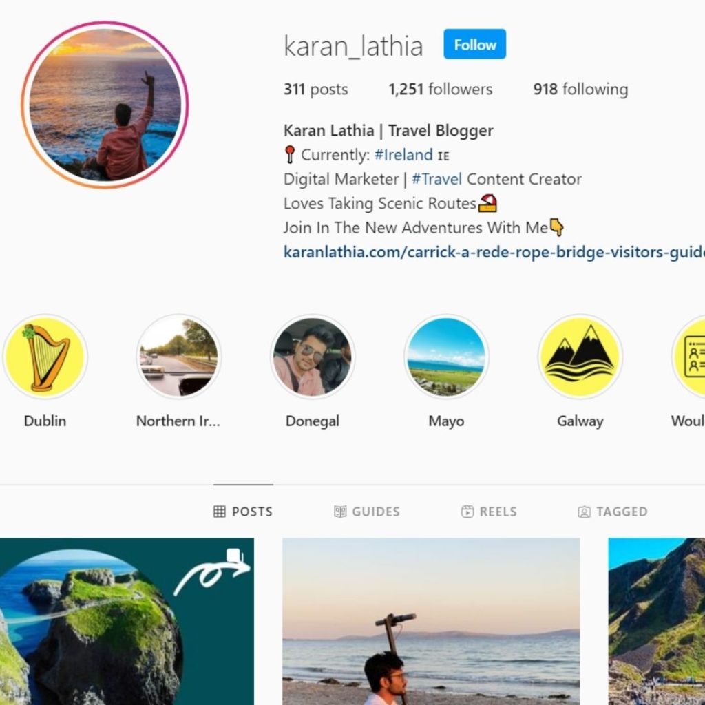 Instagram Profile Karan Lathia