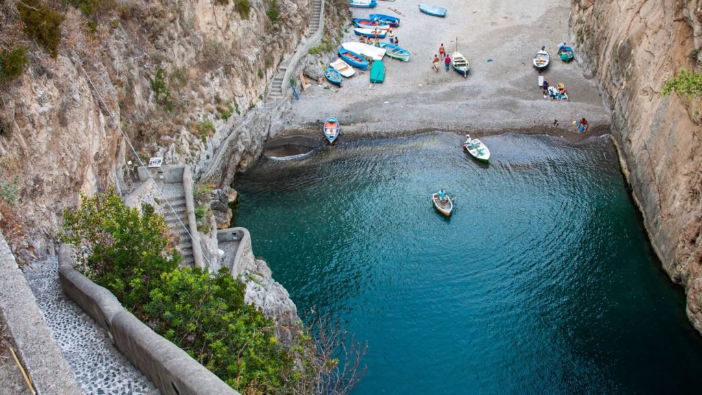 Furore Beach in Amalfi Italy