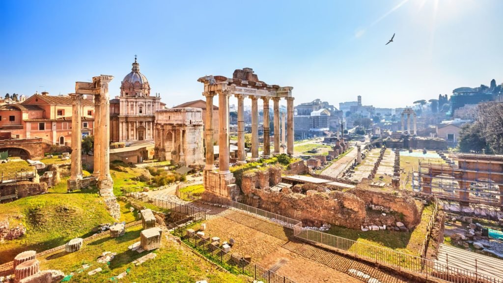 Roman forum in Italy