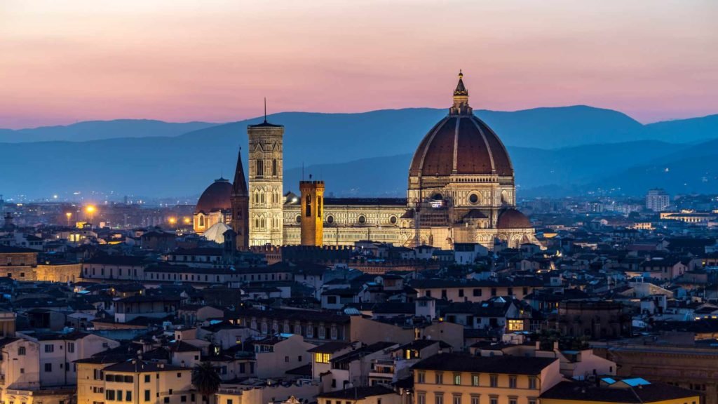 Florence Cathedral during sunset 
