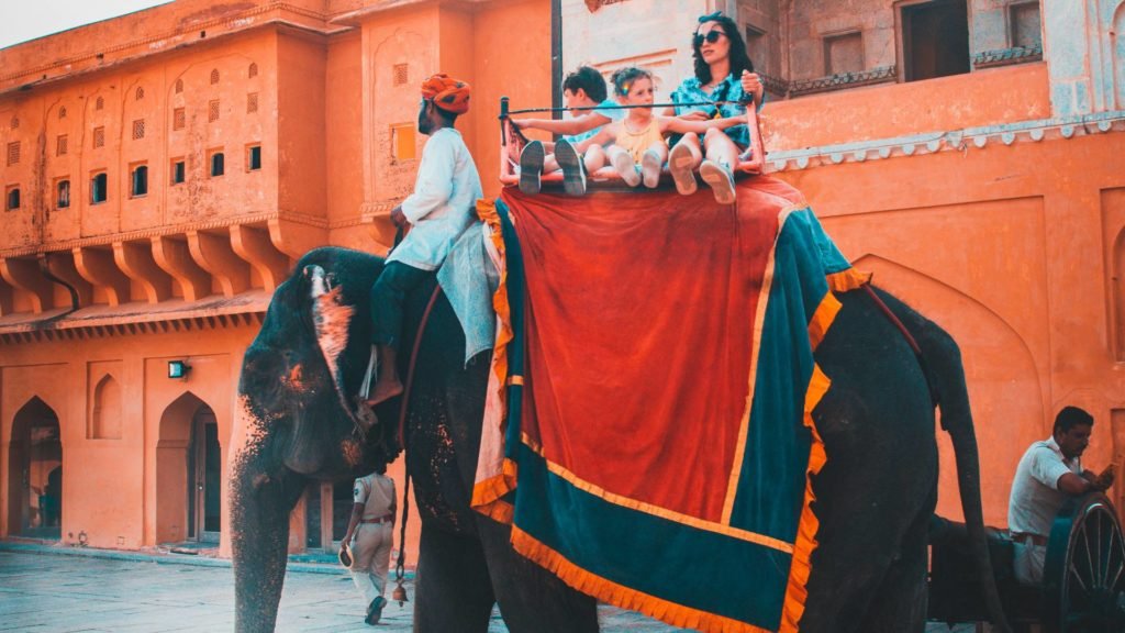Elephant ride in Jaipur 